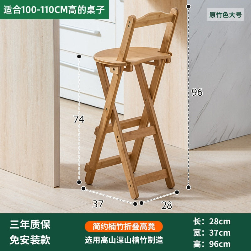 Bamboo wood designer foldable dining high chairs