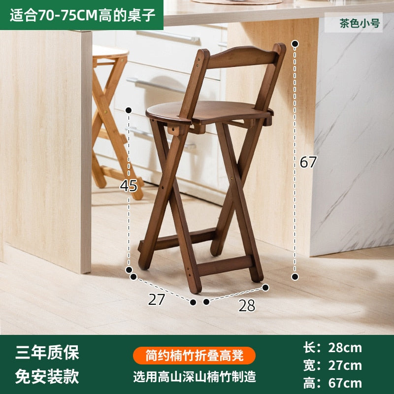 Bamboo wood designer foldable dining high chairs