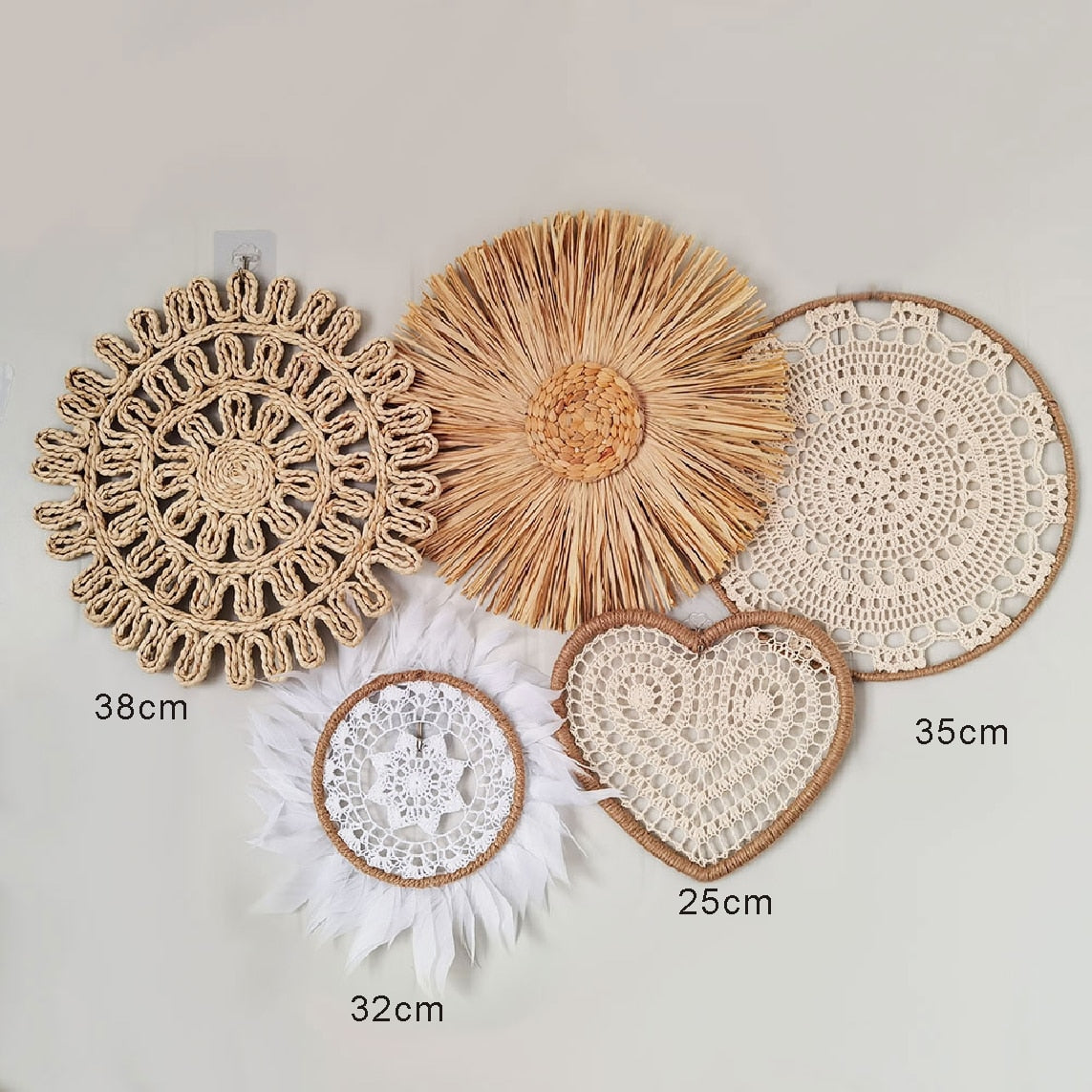 Nordic style hand made rattan wall decor